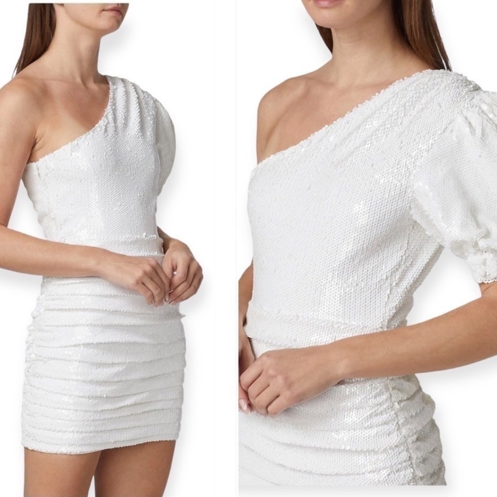 RONNY KOBO Eden One Shoulder Minidress